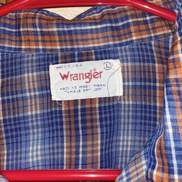 🤠🐎🐴🧲Vintage Wrangler snap down shirt. Excellent condition. Size Large. - Picture 2 of 3